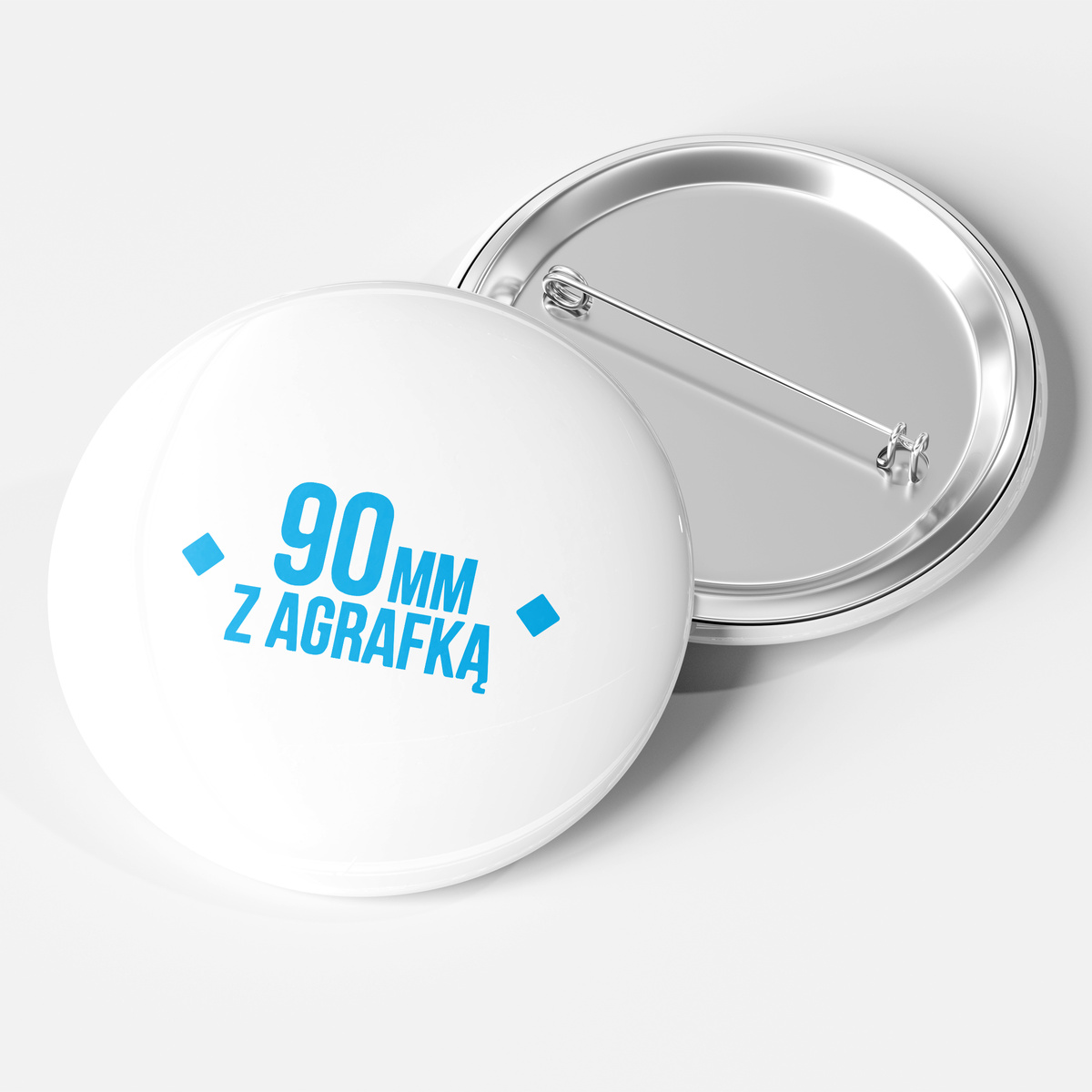 Przypinka okrągła 90mm - zapięcie na agrafkę