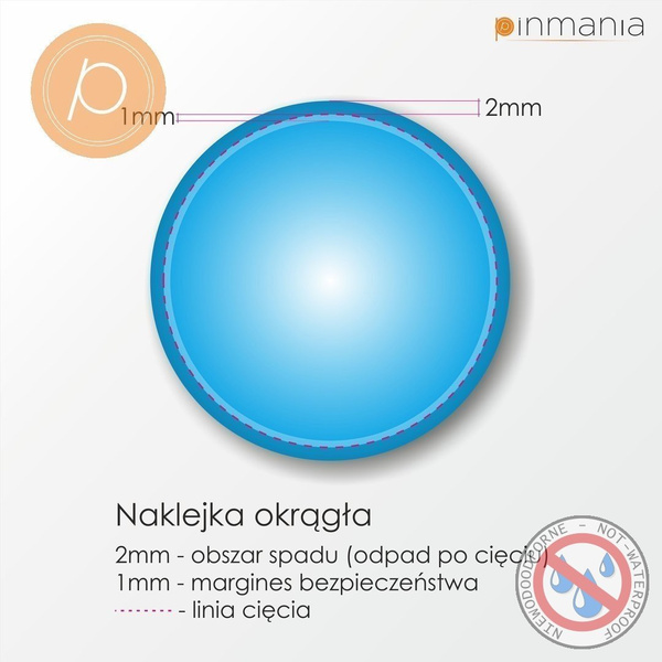 Naklejki papierowe okrągłe fi20mm na arkuszach A4 - cena za arkusz A4 / 140szt na arkuszu